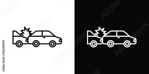 Accident icon Graphic vector set for ui design