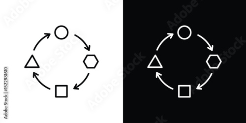 Adaptation icon Graphic vector set for ui design