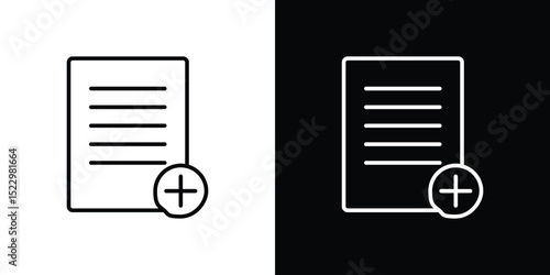 Add document icon Graphic vector set for ui design