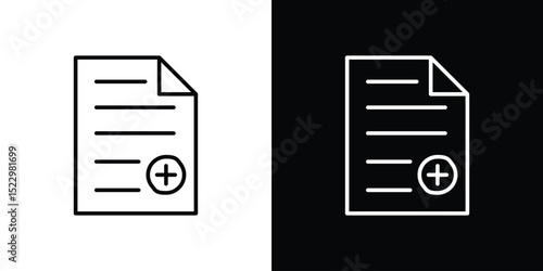 Add document icon Graphic vector set for ui design