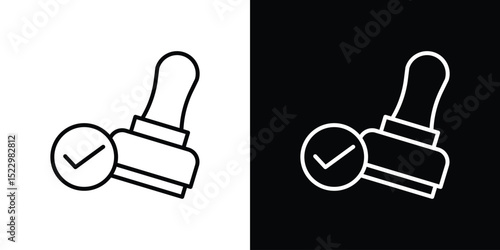 Approval stamp icon Graphic vector set for ui design