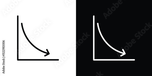 Arrow trend-down icon Graphic vector set for ui design