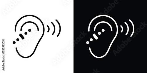 Assistive listening systems icon Graphic vector set for ui design