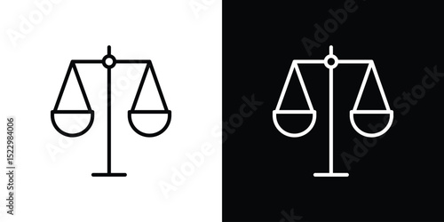 Balance scale icon Graphic vector set for ui design