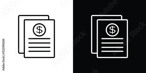 Bank statement icon Graphic vector set for ui design
