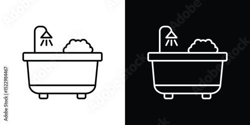 Bath icon Graphic vector set for ui design