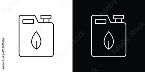 Biofuel canister icon Graphic vector set for ui design