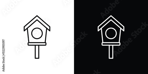 Bird house icon Graphic vector set for ui design