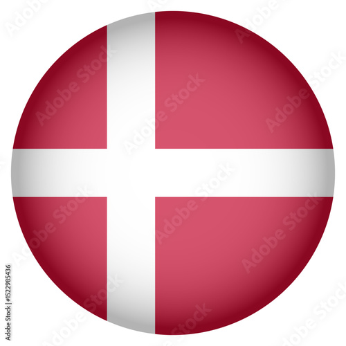 Free Download Circular Icon Featuring Diverse European Country Flag Denmark - GFXLoad