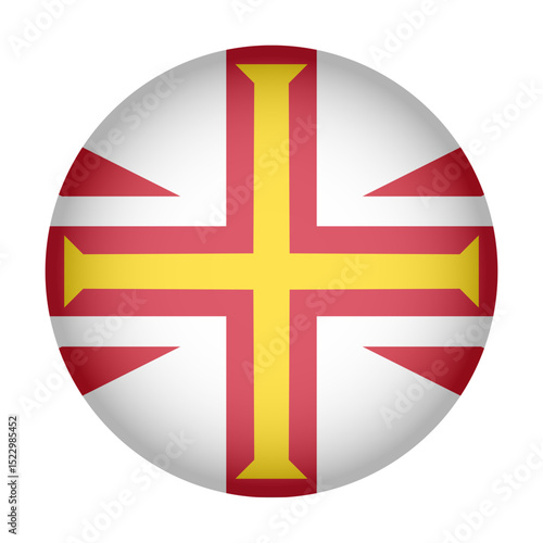 Circular Icon Featuring Diverse European Country Flag Channel Islands