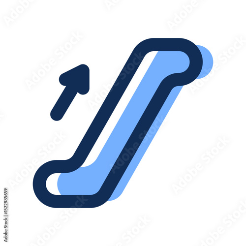 escalator filled line icon
