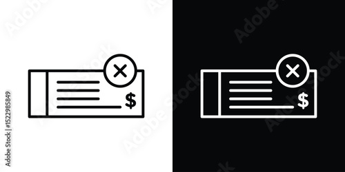 Bounced check icon Graphic vector set for ui design