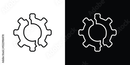 Broken gear icon Graphic vector set for ui design