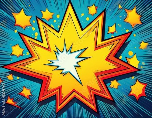 comic pop art with thunder flash cartoon