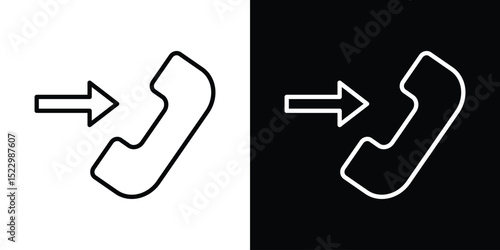 Call outgoing icon Graphic vector set for ui design
