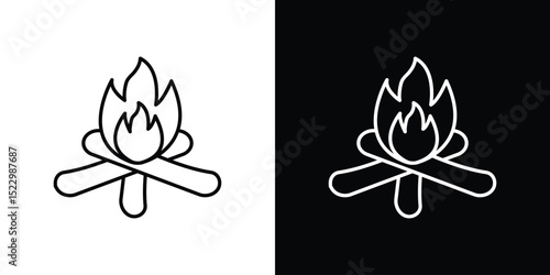 Campfire icon Graphic vector set for ui design