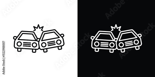 Car crash icon Graphic vector set for ui design