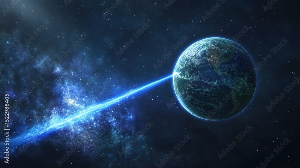 Obraz premium Earth in a cosmic ray