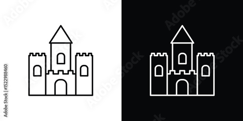 Castle icon Graphic vector set for ui design