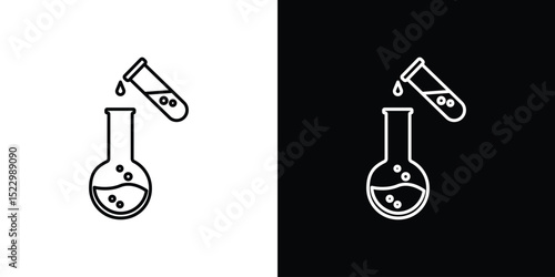 Chemical test icon Graphic vector set for ui design