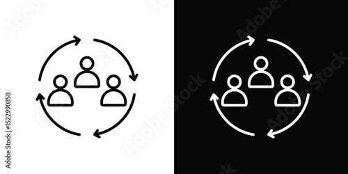 Collaboration icon Graphic vector set for ui design