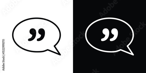 Comment quote icon Graphic vector set for ui design