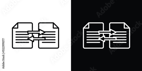 Compare icon Graphic vector set for ui design