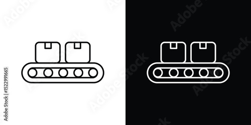 Conveyor belt icon Graphic vector set for ui design