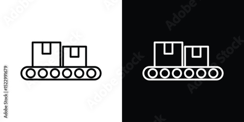 Conveyor belt icon Graphic vector set for ui design