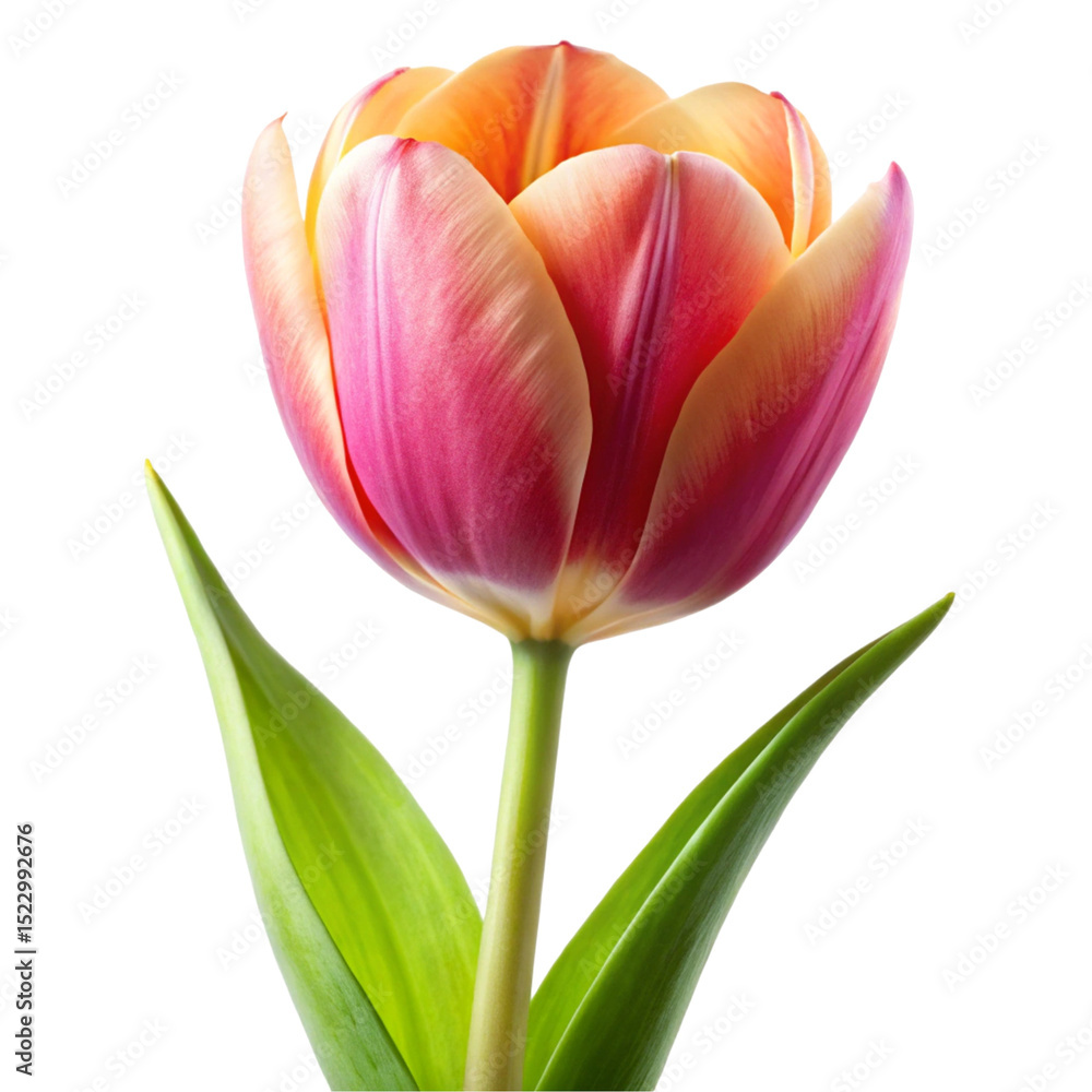 Naklejka premium tulip isolated on white background