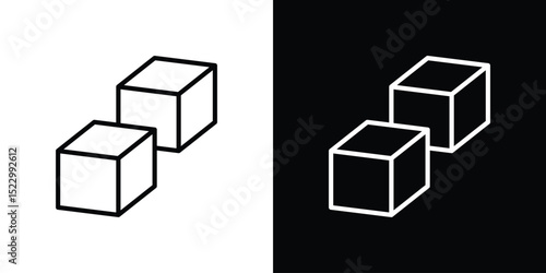 Cubes icon Graphic vector set for ui design
