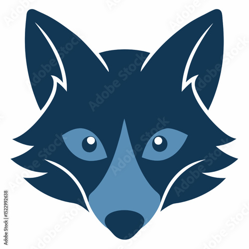coyote head silhouette with pointed muzzle 