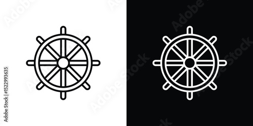 Dharmachakra icon Graphic vector set for ui design