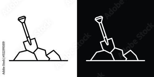 Digging icon Graphic vector set for ui design