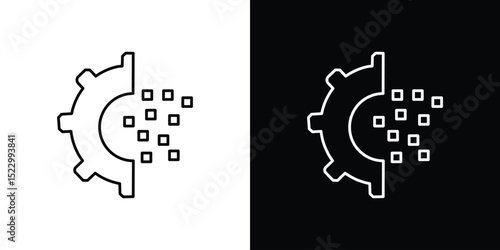 Digital transformation icon Graphic vector set for ui design