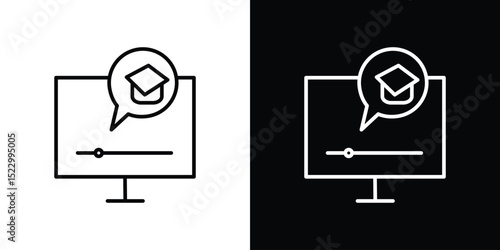 E learning icon Graphic vector set for ui design