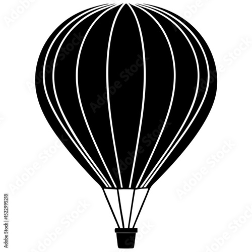 hot air balloon floating on white background  .svg