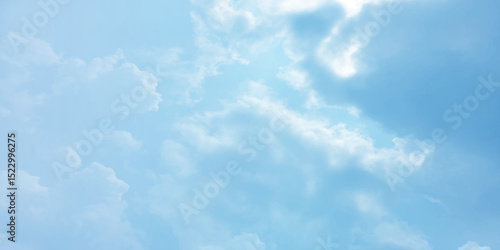 sunny sky blue light watercolor background. Aquarelle painting brush effect card paper textured canvas cloudy smoke space for text, entertaining card, template. aquamarine color graphics illustration