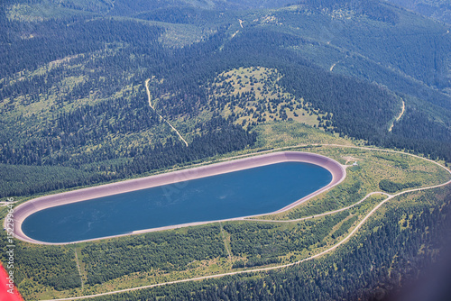 Aerial photo of water reservoire 