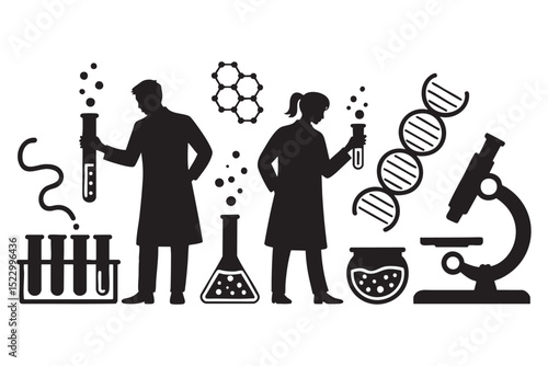 Scientists conducting experiments in a laboratory