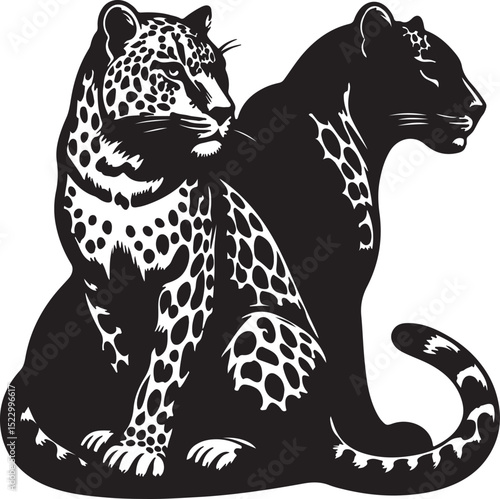 High quality Leopard black vector