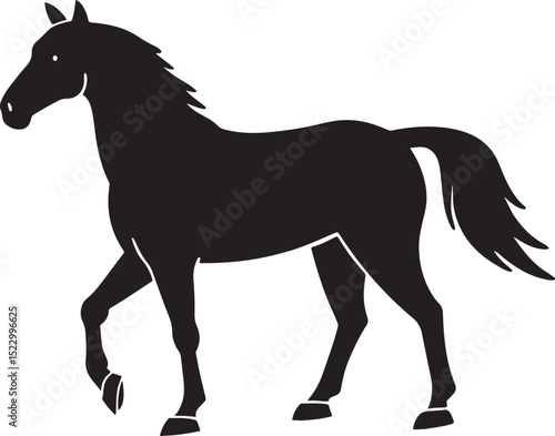 horse black silhouette,horse black vector
