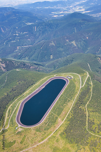 Aerial photo of water reservoire 