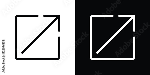 External link icon Graphic vector set for ui design