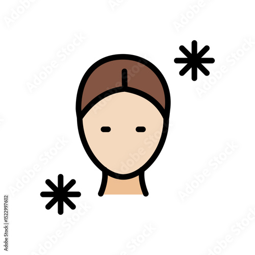 Hypothermia Color Icon. Vector Illustration of Person with Cold Temperature Symbol, Low Body Temperature and Representing Hypothermia. Isolated Simple Sign.