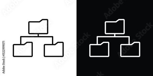 Folder tree icon Graphic vector set for ui design