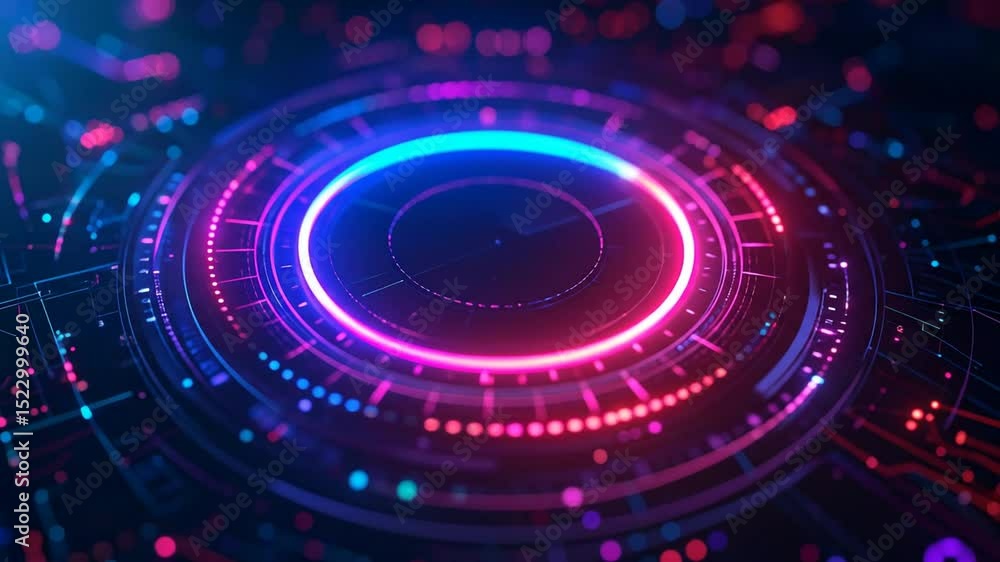 Abstract neon circular graphic design Abstract neon circular graphic design