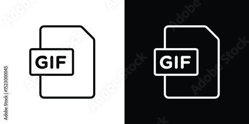Gif icon Graphic vector set for ui design