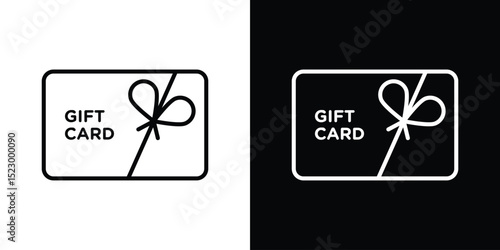 Gift card icon Graphic vector set for ui design