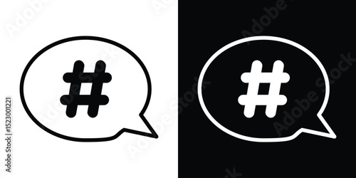 Hashtag icon Graphic vector set for ui design